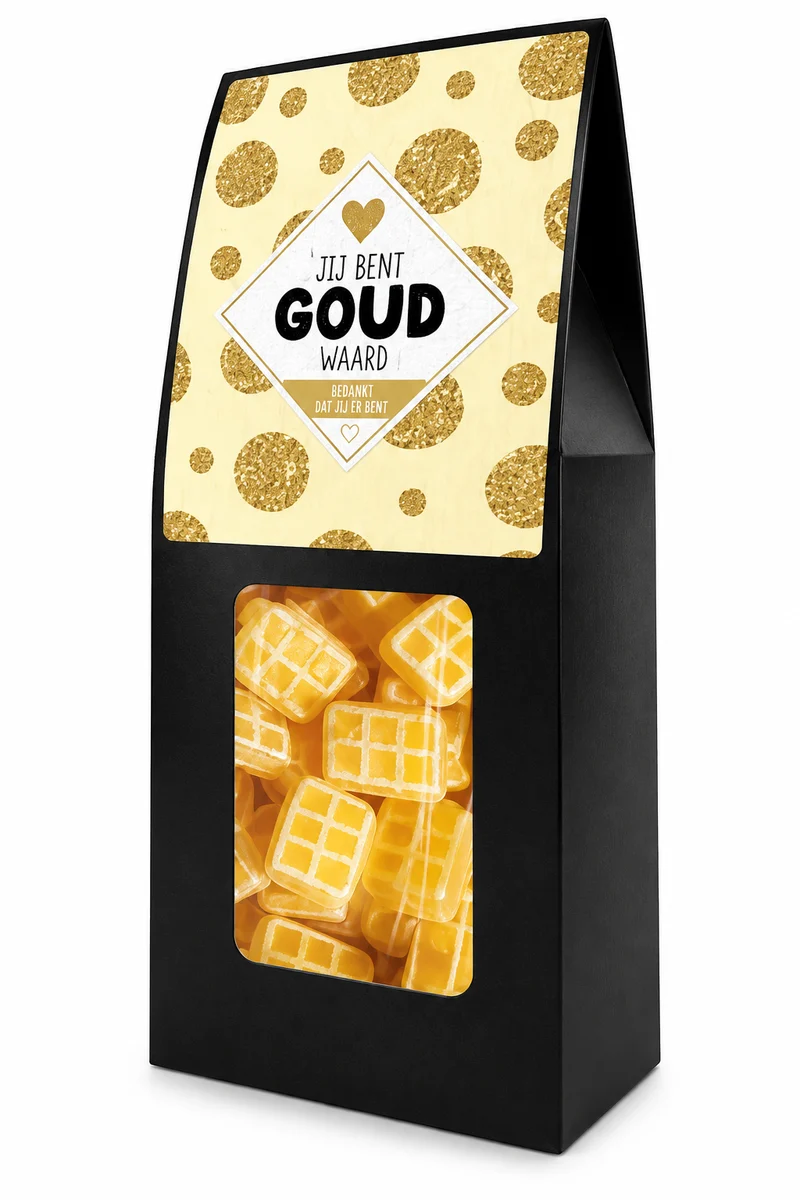 Doosje Jij Bent Goud Waard – Roomboterwafeltjes | 150 g
