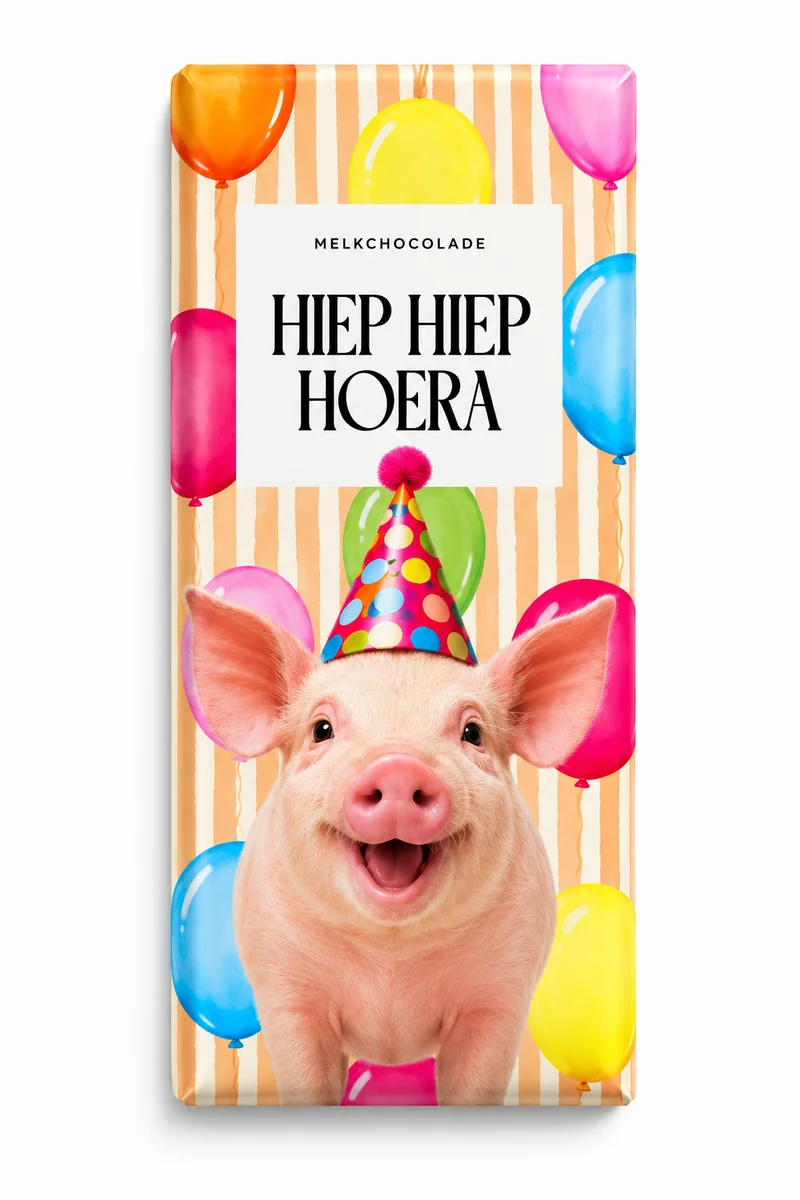 Chocoladereep HIEP HIEP HOERA – Varken | 100 g