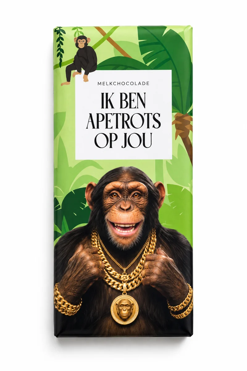 Melkchocolade – Ik ben apetrots op jou | Leuk cadeau