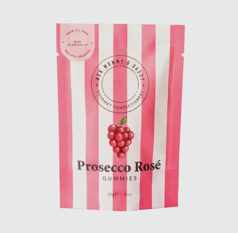 Prosecco Rosé Gummies | Alcoholvrije snoepjes met prosecco smaak