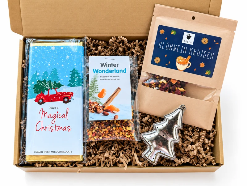 Winter Wonderland Cadeaubox – Luxe Kerstcadeau met Chocolade & Thee