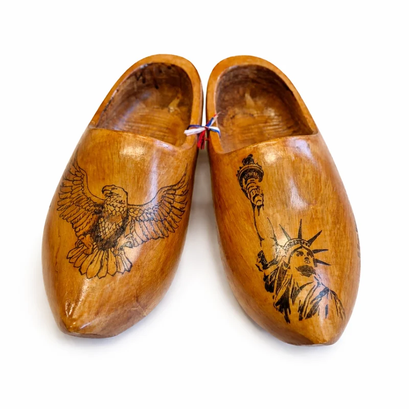 Artist Engraved Wooden Shoes