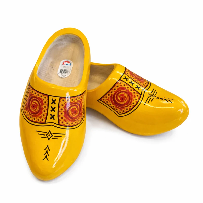 Wooden Shoes Traditional Design - Yellow