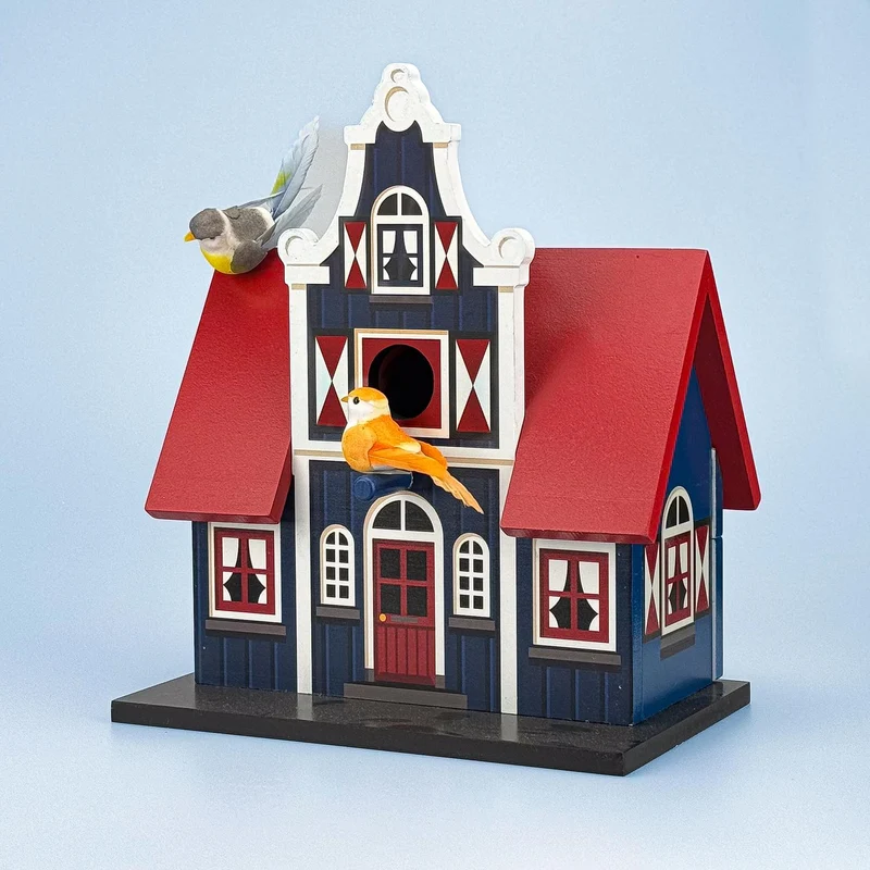 Wooden Birdhouse Cross Gable