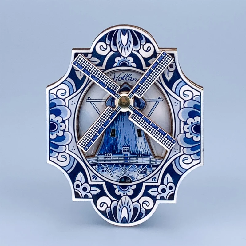 Magnet MDF Windmill Spinning Blade Holland Delft Blue