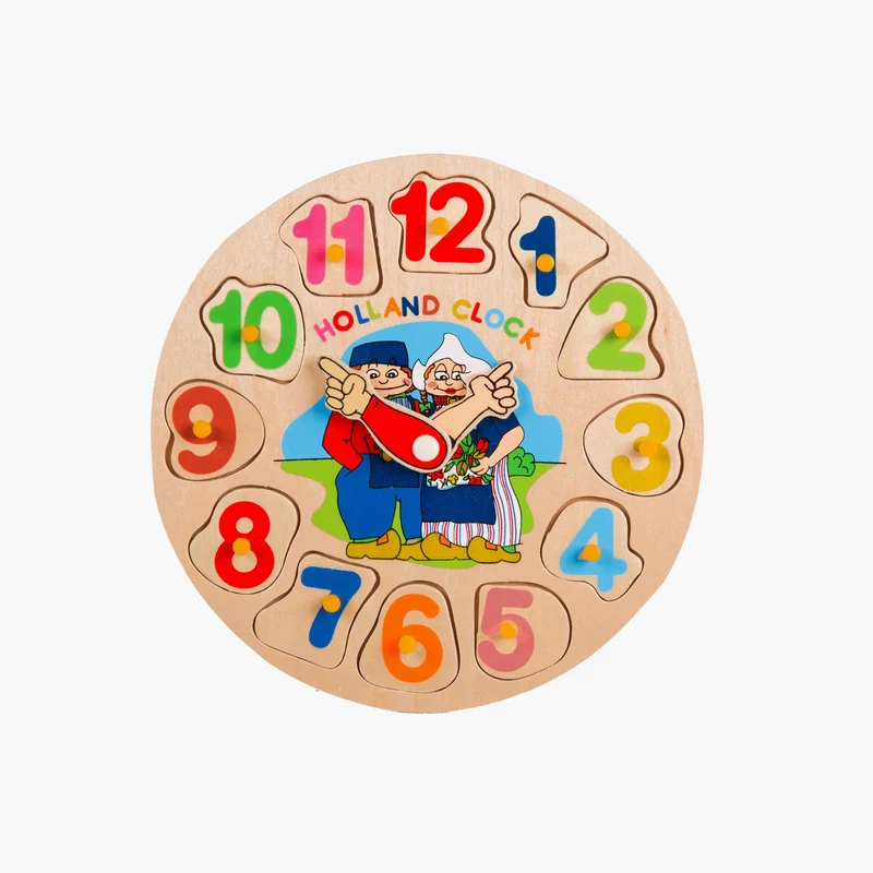 Wooden Puzzle Clock Holland