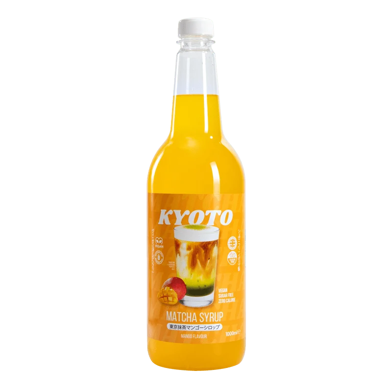 Kyoto Mango Matcha Siroop - Caloriearm en Suikervrij - 1 Liter