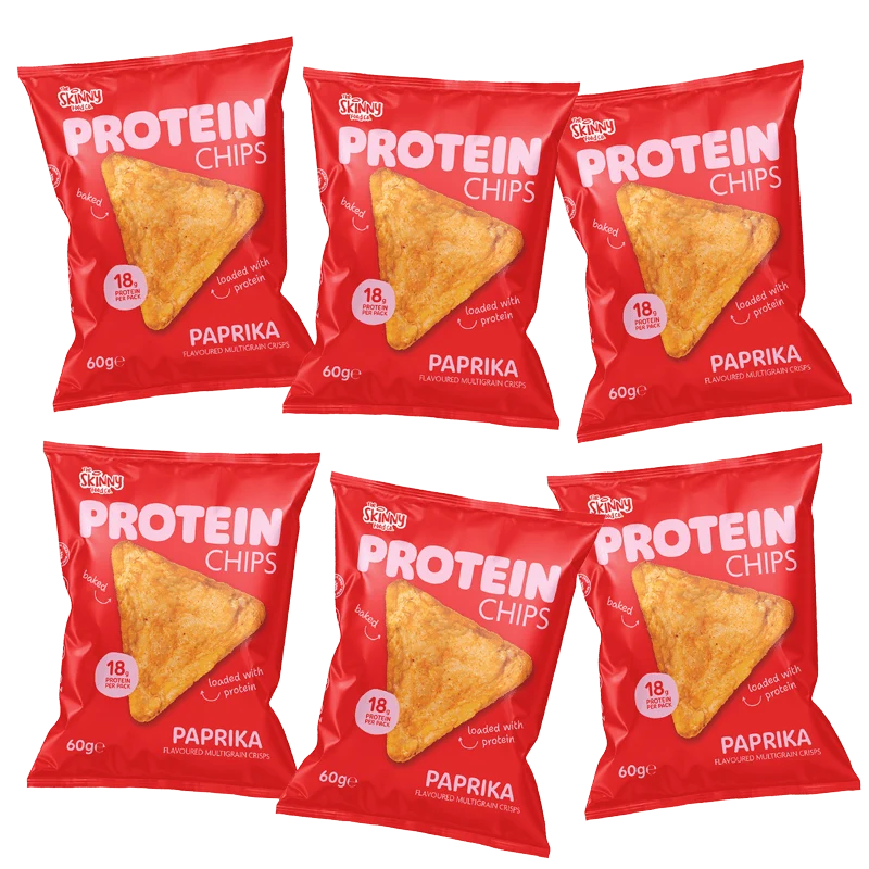 Skinny Protein Chips Paprikasmaak Multibuy 6 x 60 g (18 g eiwit per verpakking)