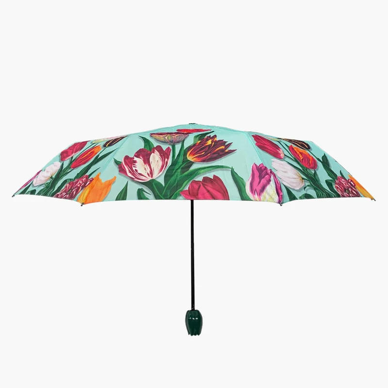 Umbrella Pretty Tulips Green