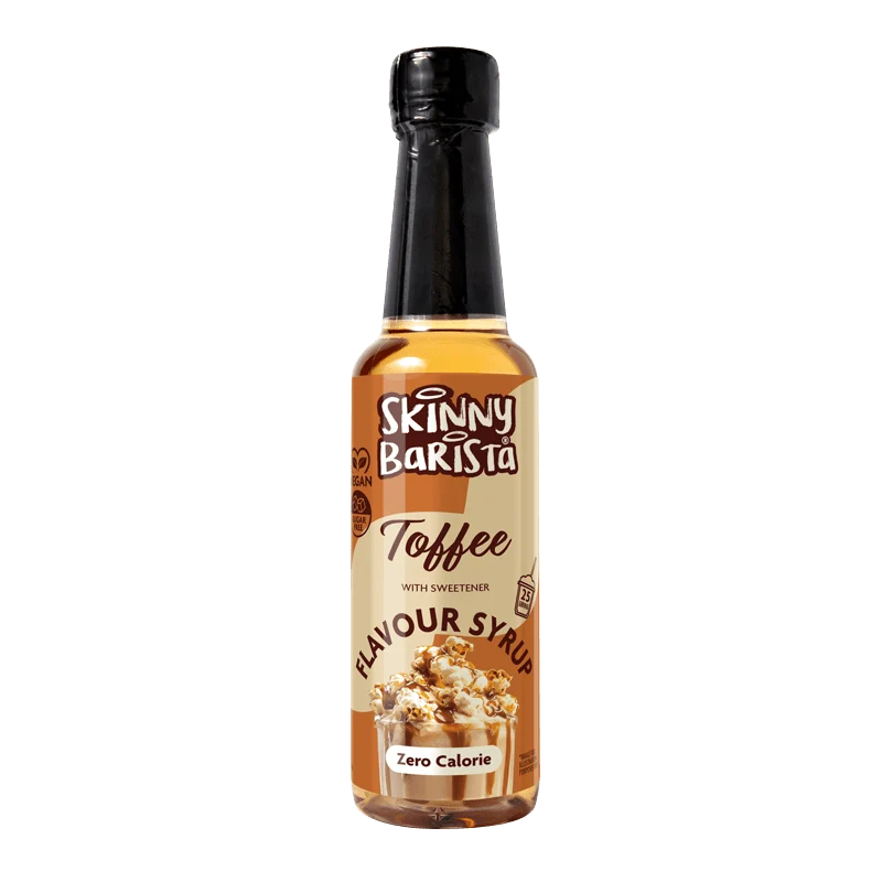 Skinny Barista Toffee Smaak Siroop - Suikervrije, calorievrije koffiesiroop - 250 ml - LIMITED EDITION