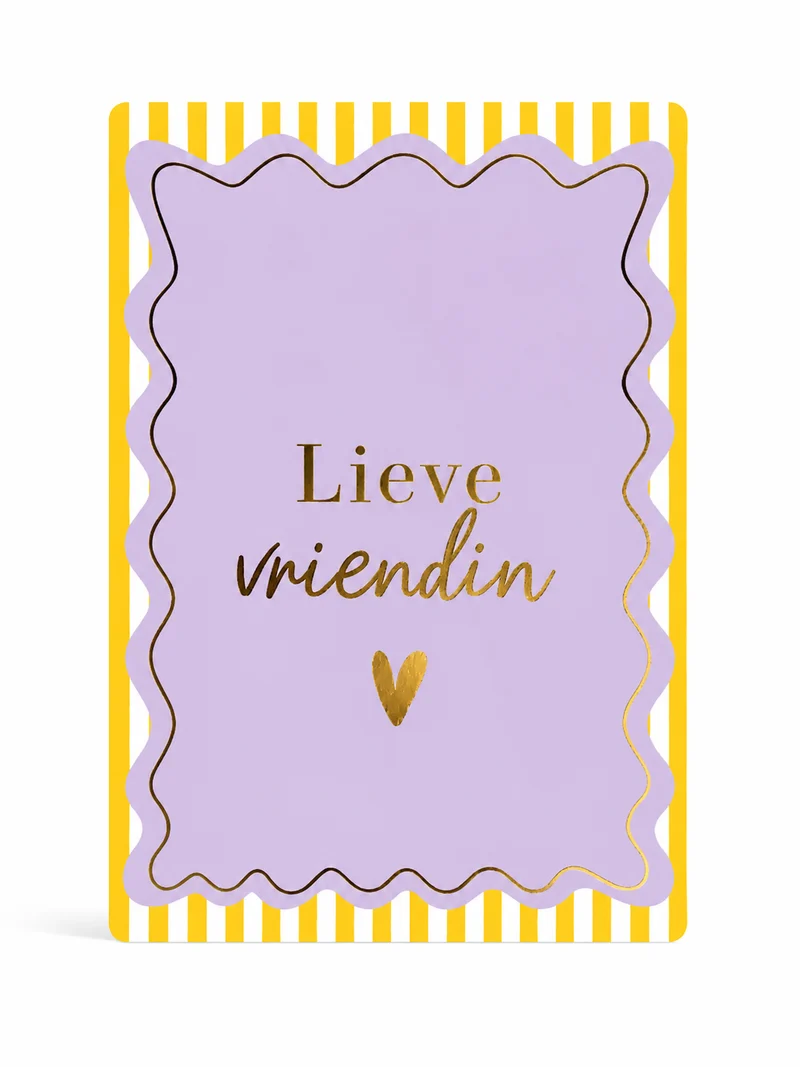 Kaartje ‘Lieve vriendin’ – Lief cadeaukaartje