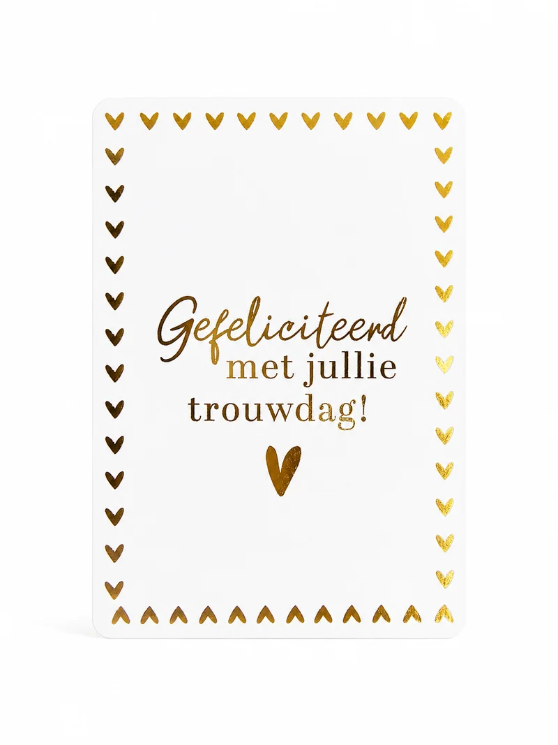Gefeliciteerd met jullie trouwdag kaartje – Wenskaart voor een huwelijksjubileum