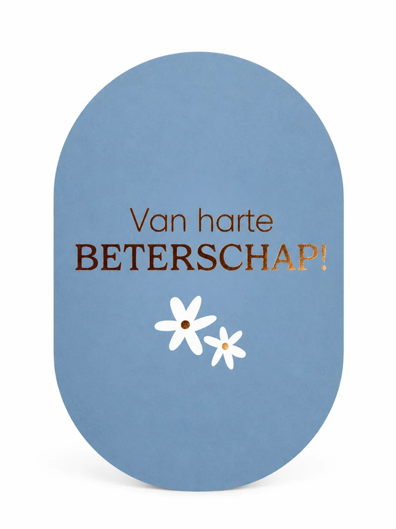 Van harte beterschap kaartje – Lief wenskaartje