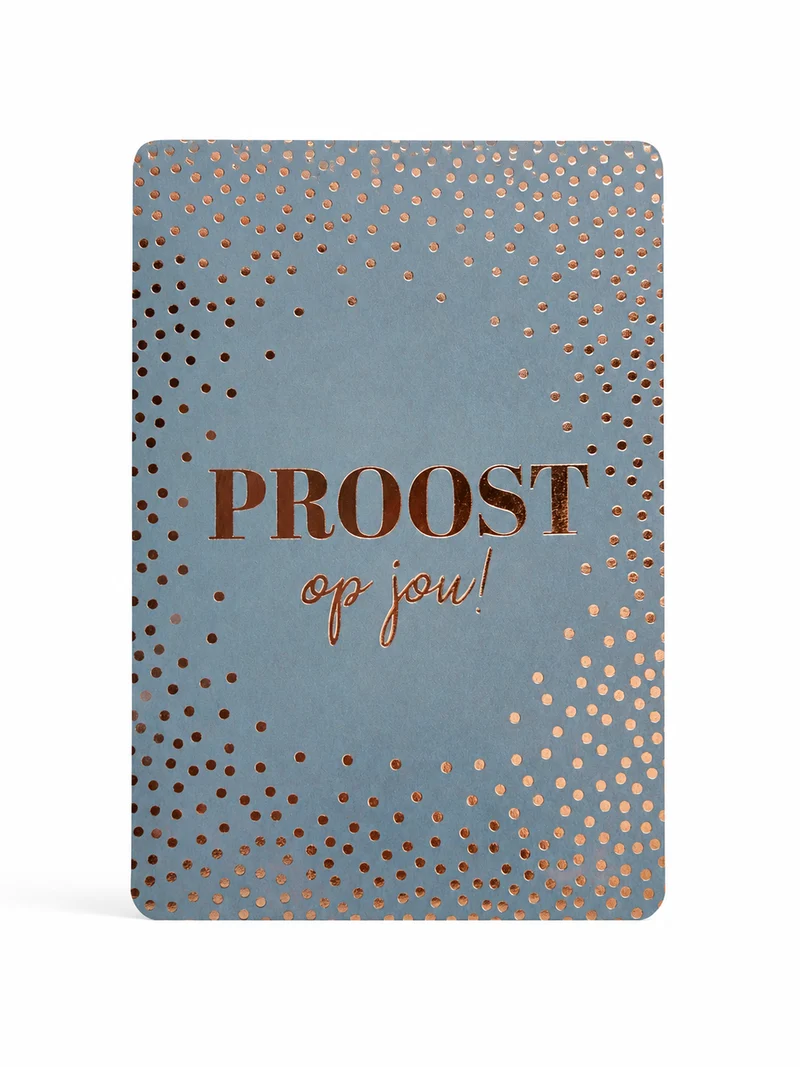 Proost op jou kaartje – Feestelijk wenskaartje