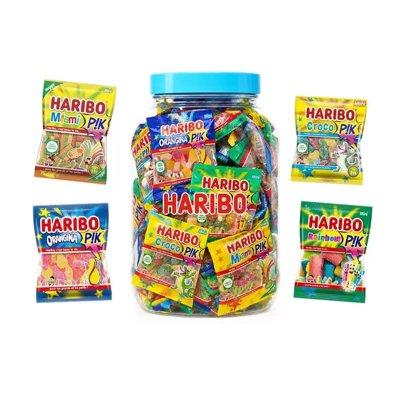 Haribo Méga Fête PIK snoepzakjes mix - 4 soorten - 1000g