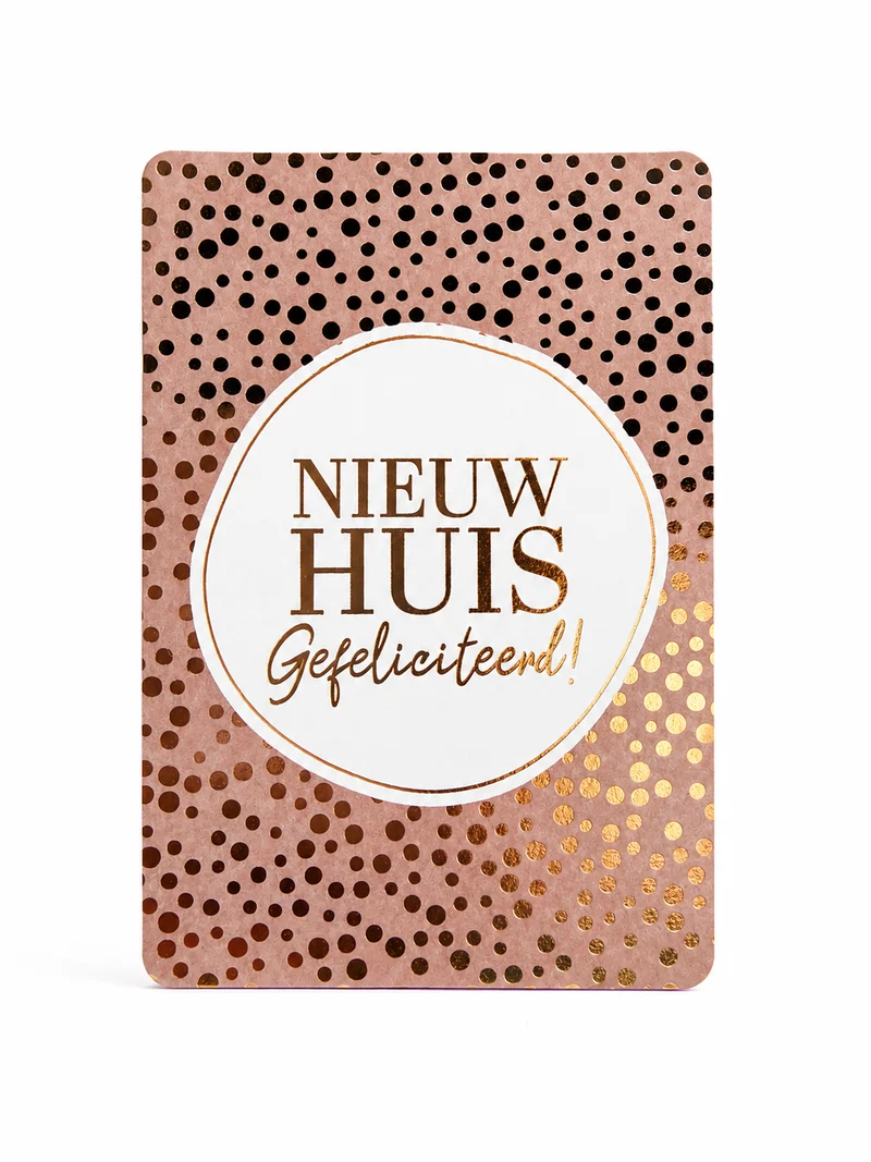 Nieuw huis gefeliciteerd kaartje – Wenskaart voor een nieuwe woning