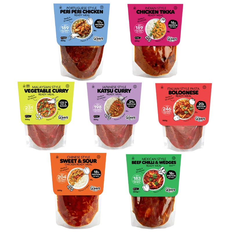 Skinny Food Co 7-daagse kant-en-klaarmaaltijdenbundel (300 g x 7 maaltijden)