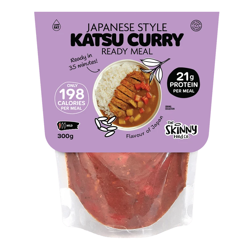 Magere Japanse Katsu Curry, 198 calorieën, kant-en-klaarmaaltijd - 300 g (ook verkrijgbaar in een verpakking van 10 stuks)