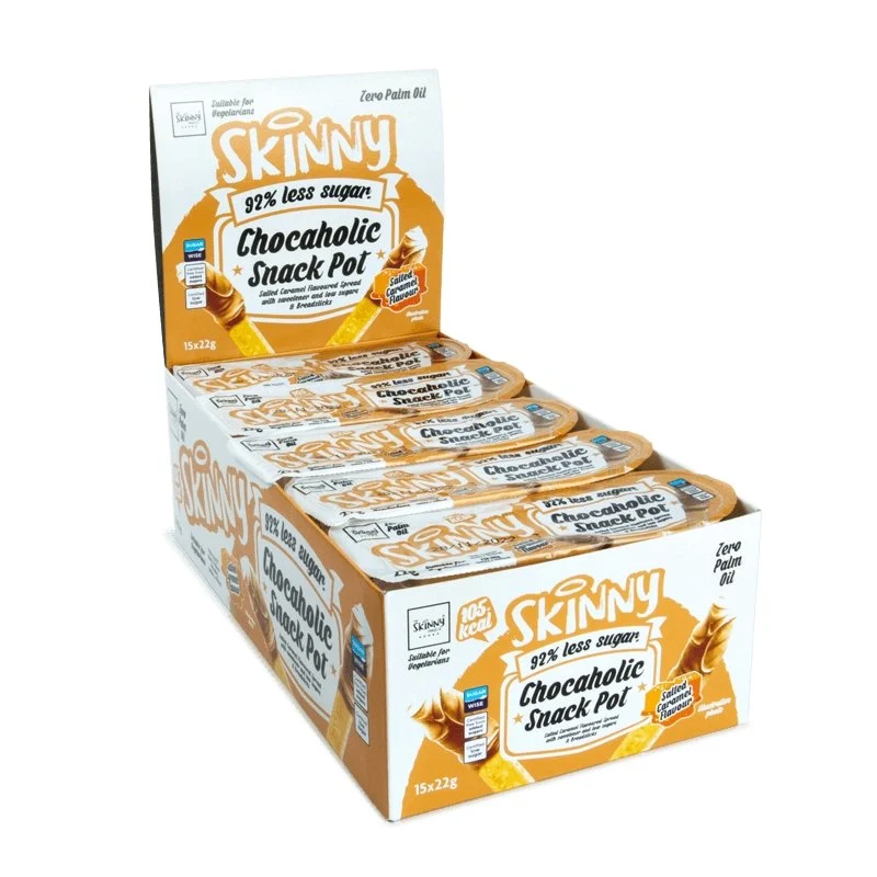 Gezouten Caramel Skinny Chocaholic Snack Pot Case - 15 x 22g