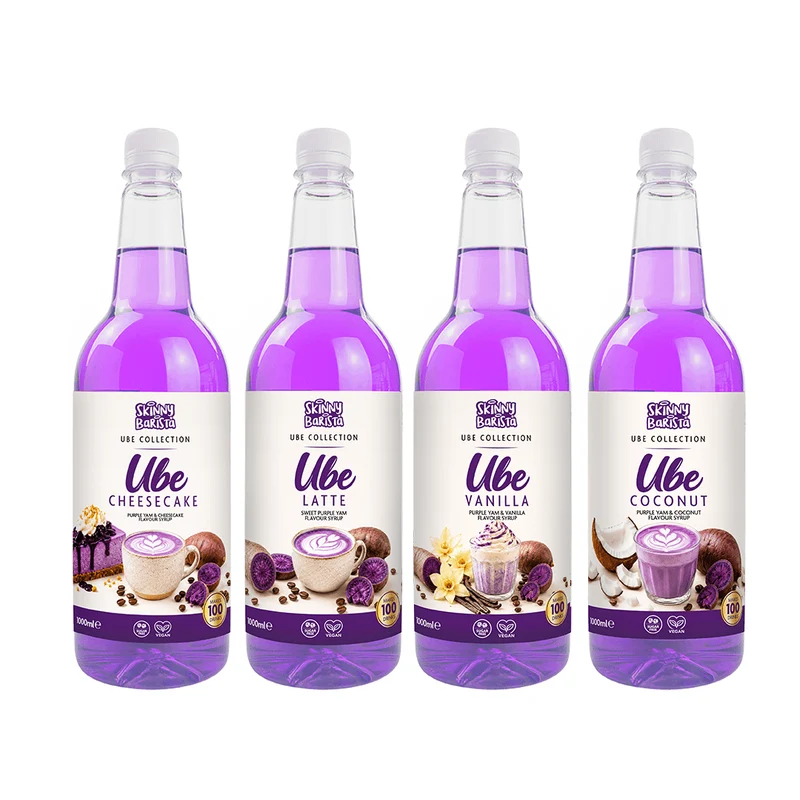 Skinny Barista Ultimate Ube Koffiesiroop Collectie – 4 x 1 liter