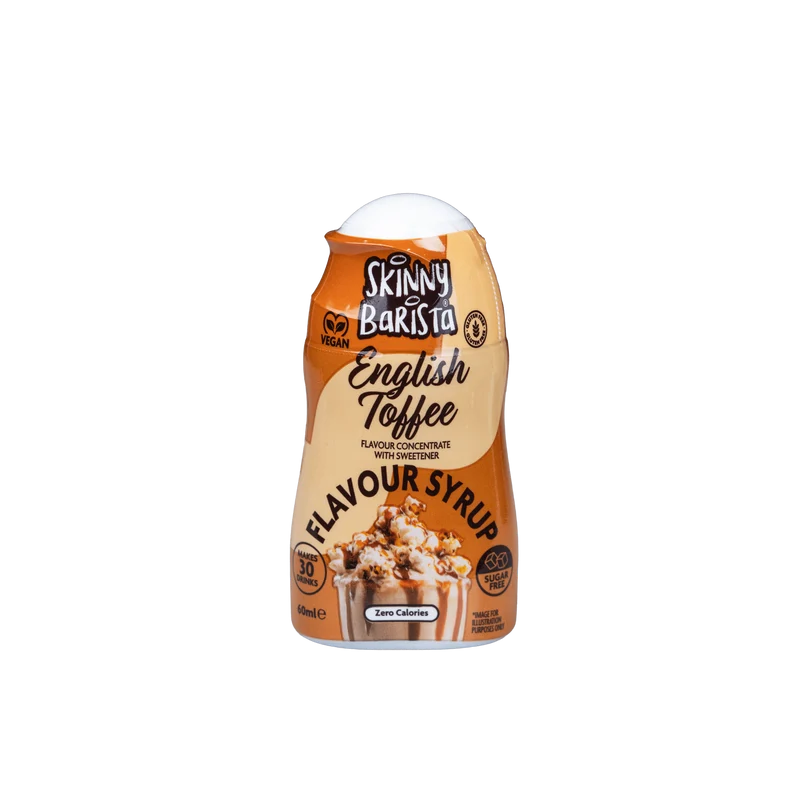 Skinny Barista Engelse Toffee Smaak Shot Suikervrije Skinny Koffiesiroop - 60ml