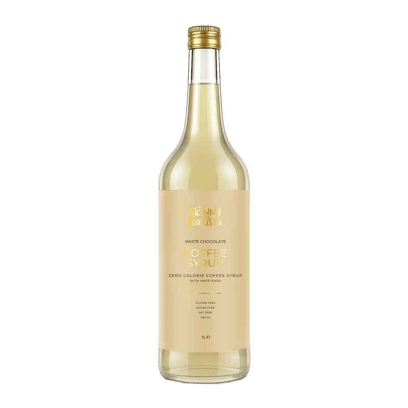 Premium Skinny Barista Koffiesiroop met Witte Chocoladesmaak - 1 Liter