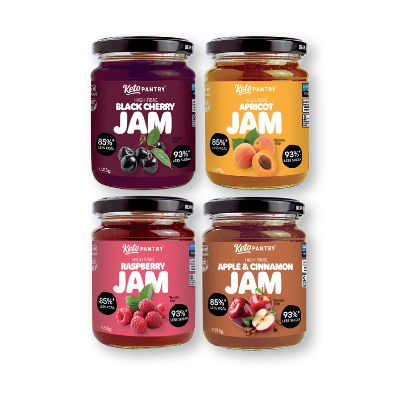 Keto Pantry Gourmet Jam Collectie 4 x 215 g