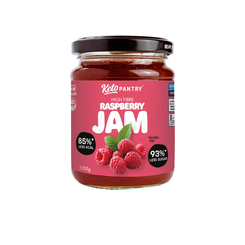 Keto Pantry Frambozenjam met weinig suiker - 215 g