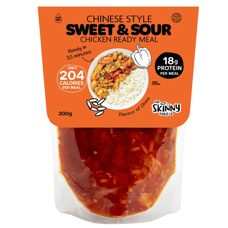 Slanke Chinese zoetzure kip (207 calorieën) kant-en-klaarmaaltijd - 300 g (ook verkrijgbaar in een verpakking van 10)