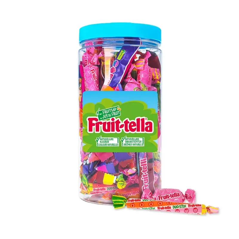 Fruit-tella Chewy Mix - 6 fruitsmaken - herbruikbare bokaal - 600g