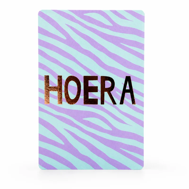 Wenskaart HOERA – Vrolijke Felicitatiekaart