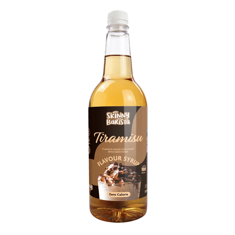 Skinny Barista Tiramisu Smaak Siroop - Calorievrije Suikervrije Skinny Koffie - 1 Liter (Limited Edition)