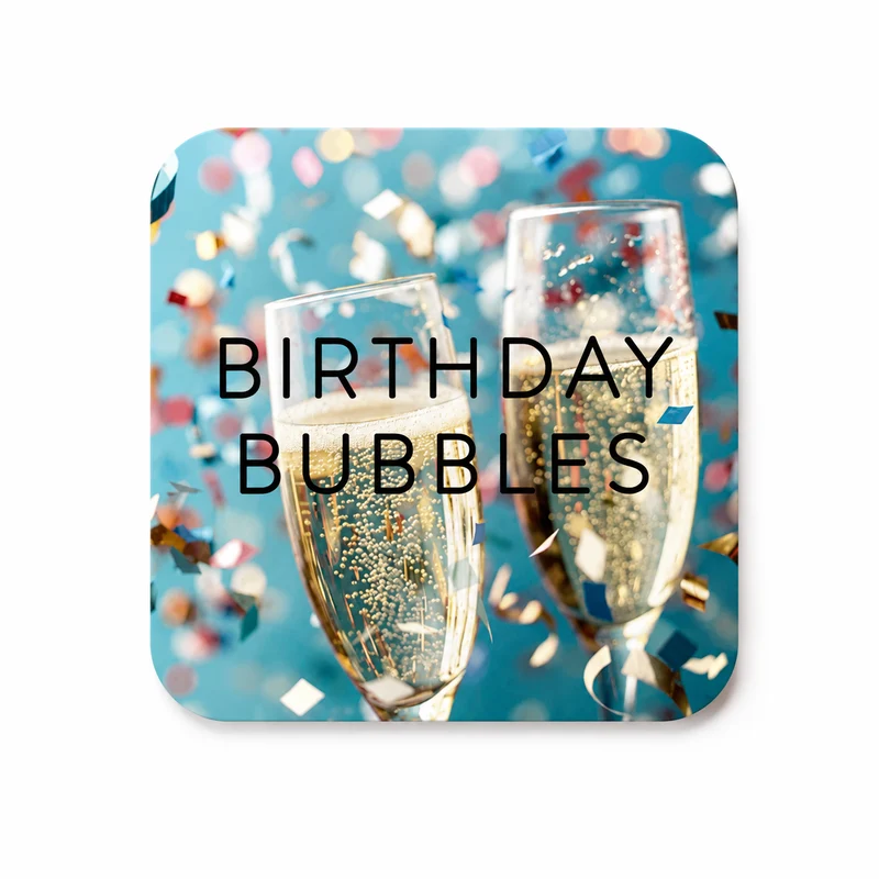 Birthday Bubbles Onderzetter Vilt – Verjaardag Cadeau