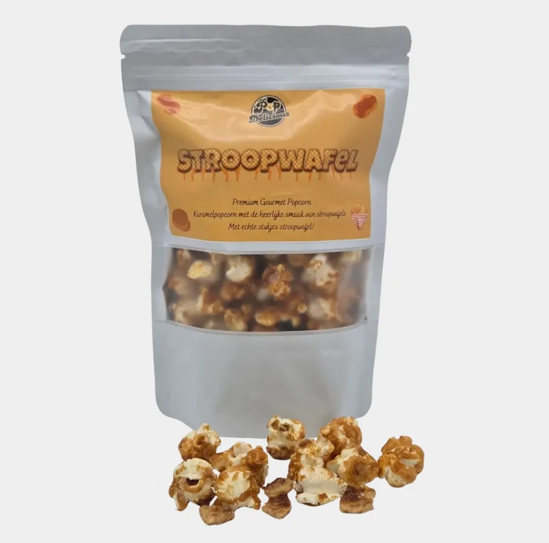 Stroopwafel Popcorn – Karamel Popcorn met Echte Stroopwafel