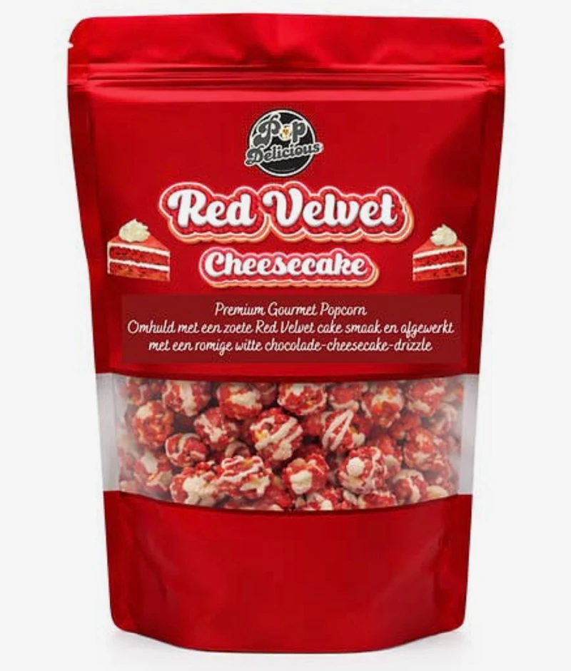 Red Velvet Cheesecake Popcorn – Premium Gourmet Popcorn