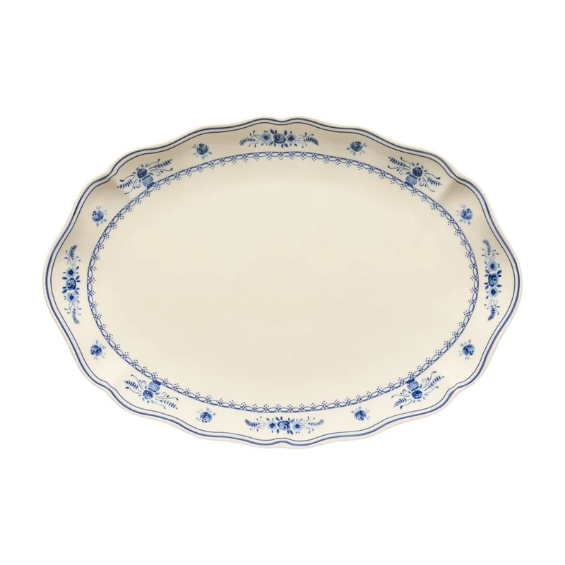 Costa Nova Vila Ovale Schaal Beige-Blauw - 40 cm