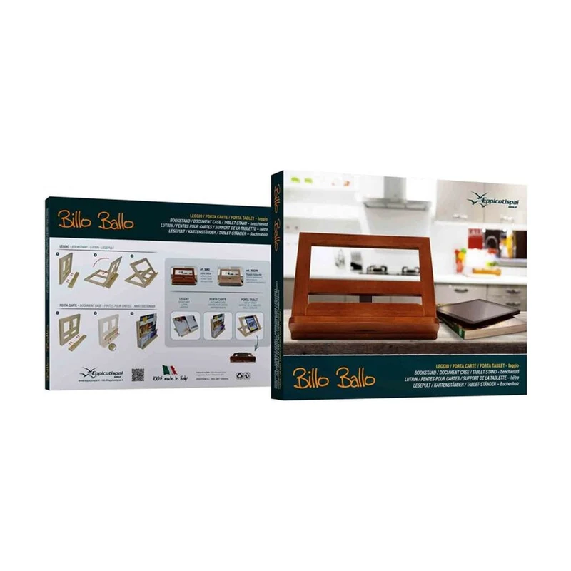 Eppicotispai Billo Ballo Kookboekenhouder - Naturel Hout
