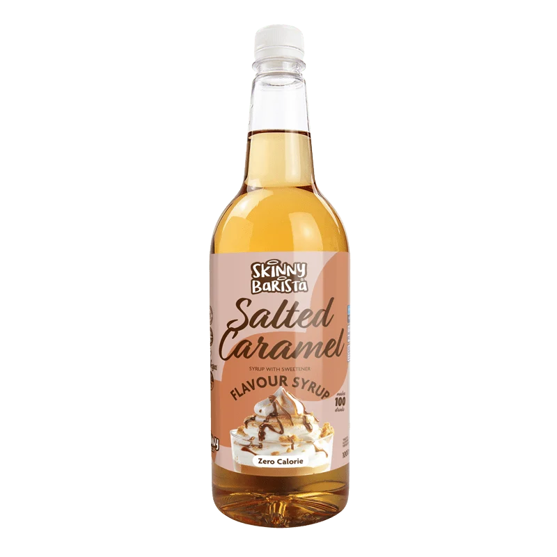 Skinny Barista Siroop met Zoute Karamelsmaak - Suikervrije, Calorievrije Skinny Koffie - 1 Liter