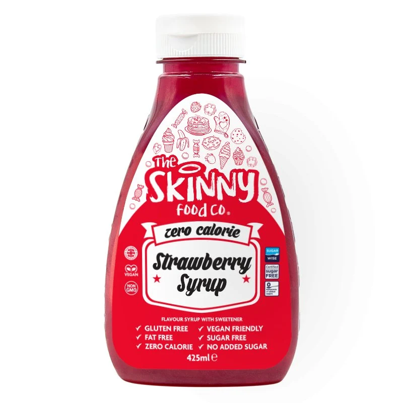 Aardbeiensaus - Suikervrije siroop zonder calorieën - 425 ml