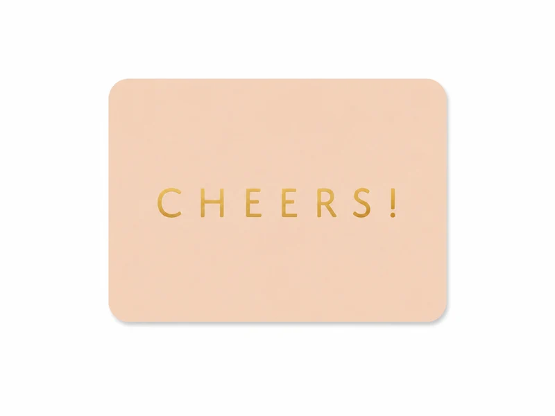 Mini Kaartje Cheers! | Luxe Cadeaukaartje