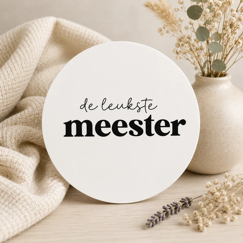 Magneet “De leukste meester” – origineel cadeau voor meester