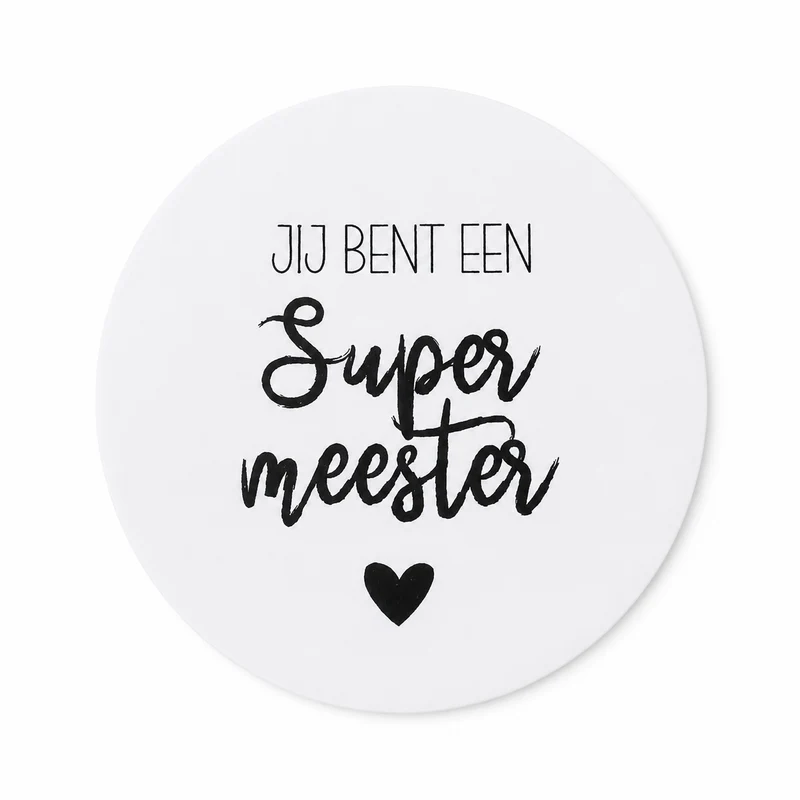 Onderzetter “Super Meester” – Het perfecte bedankje!