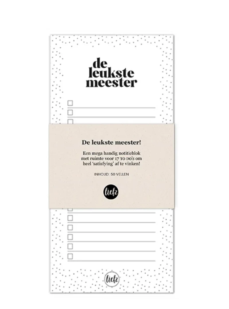 De leukste meester – notitieblok
