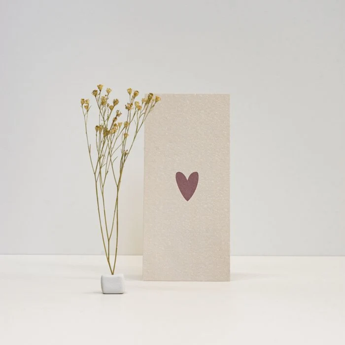 Mini Cadeaudoosje met Kaartje en Droogbloem – Lief Klein Cadeautje