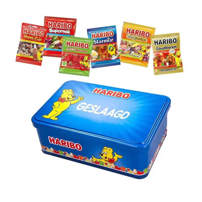 Haribo Super Party candy collection box "geslaagd" - 480g