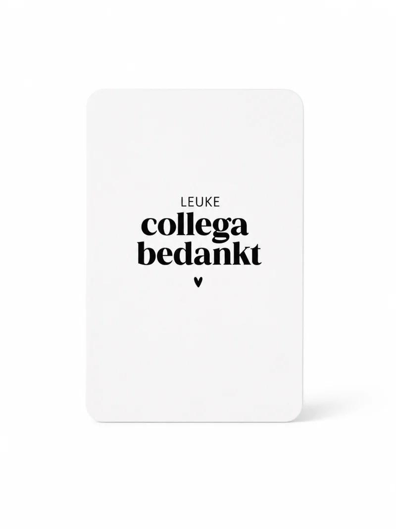Kaart “Leuke collega bedankt” – stijlvolle bedankkaart collega