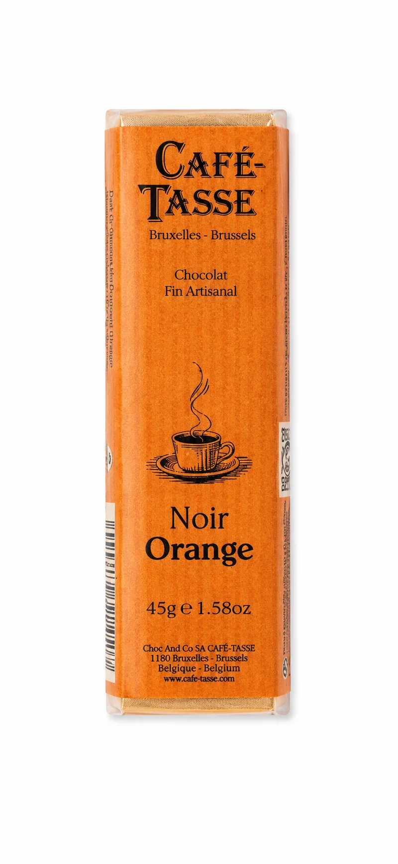 Café-Tasse Noir Orange – Pure Chocolade met Sinaasappel