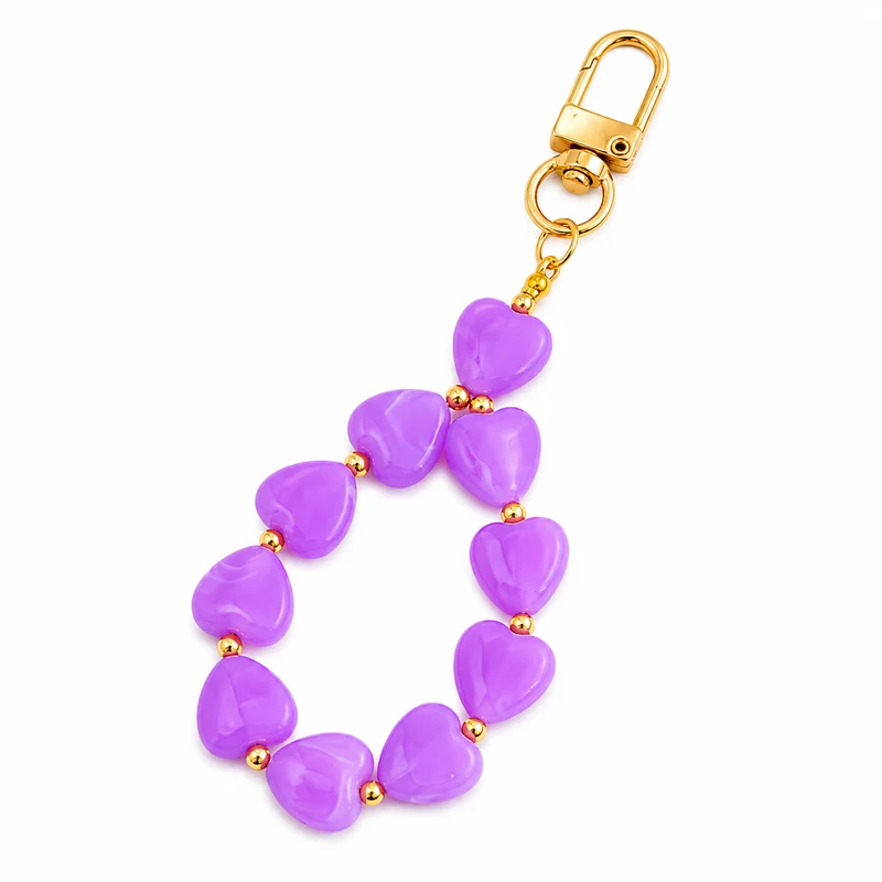 Hartjes Sleutelhanger – Lavender Purple
