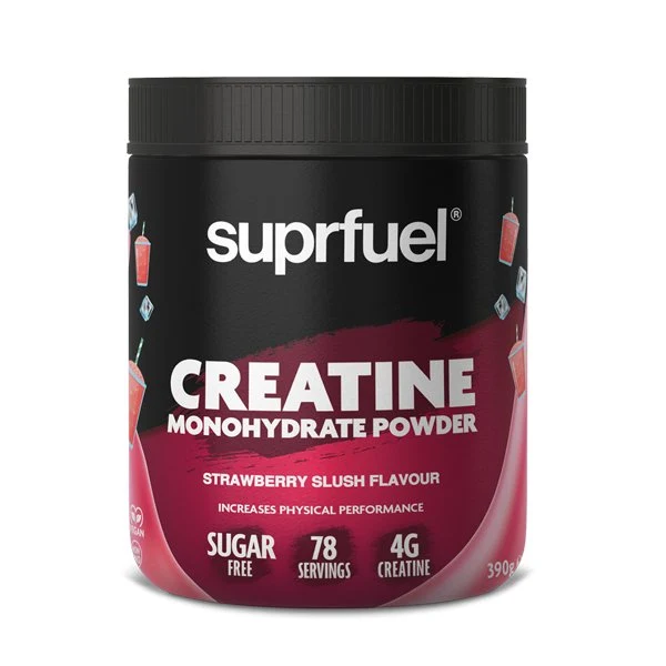 (Opruiming, Ten minste houdbaar tot: 26 mei) Suprfuel Creatine Monohydraat Poeder 390 g - Aardbei Slush (78 porties)