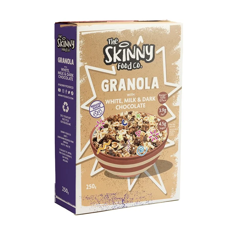 Skinny Granola - Granola van witte melk en pure chocolade 250g